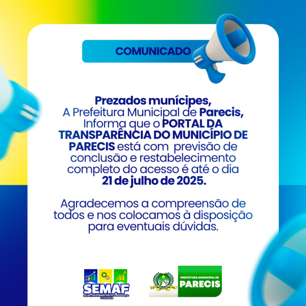  PORTAL DE TRANSPARÊNCIA  DE PARECIS