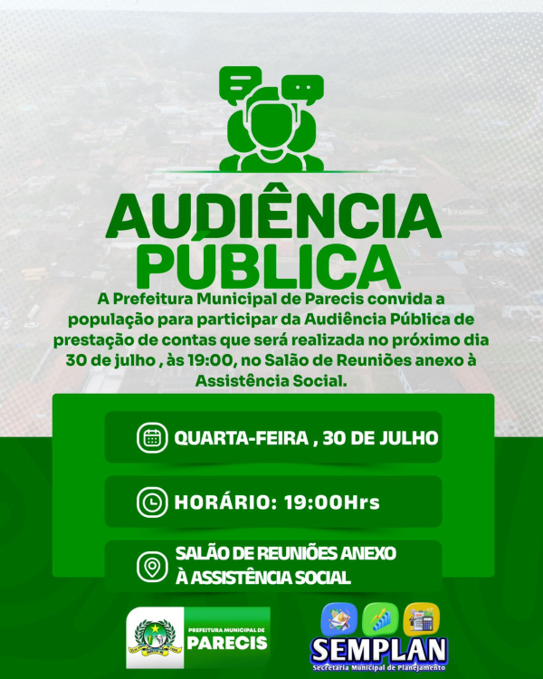 CONVITE – AUDIÊNCIA PÚBLICA