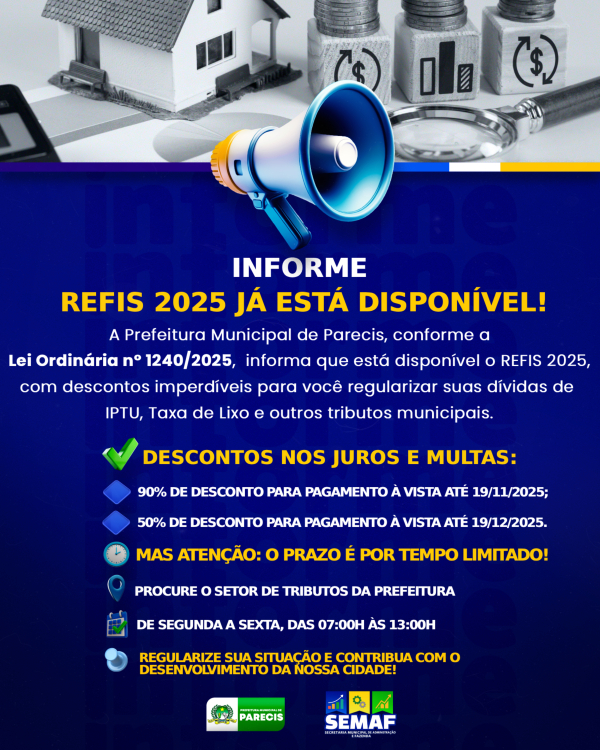 REFIS 2025 JÁ ESTÁ DISPONÍVEL!