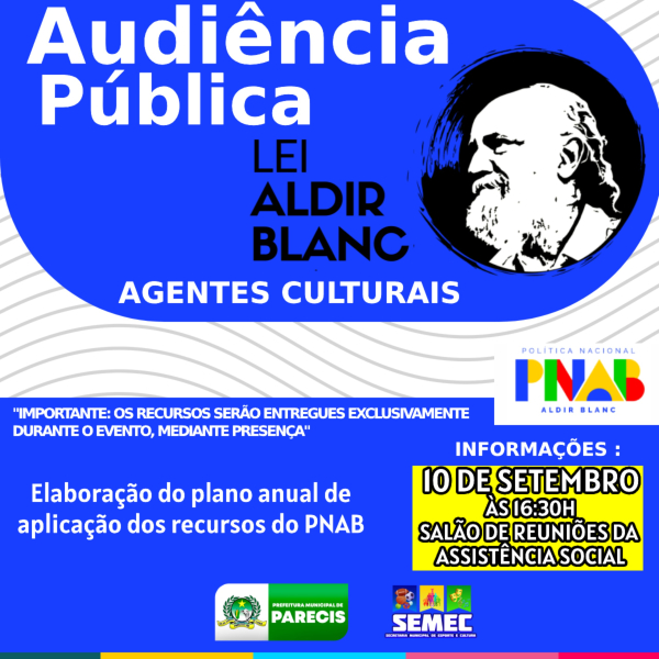 AUDIÊNCIA PÚBLICA LEI ALDIR BLANC-PNAB